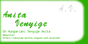 anita venyige business card